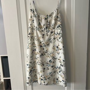 Abercrombie & Fitch Floral Mini Dress - Cream and Navy